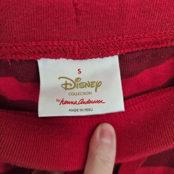 Disney Hanna Andersson Adult Womens Red Stripe Pajamas Gold Mickey Head Size S - Picture 9 of 11